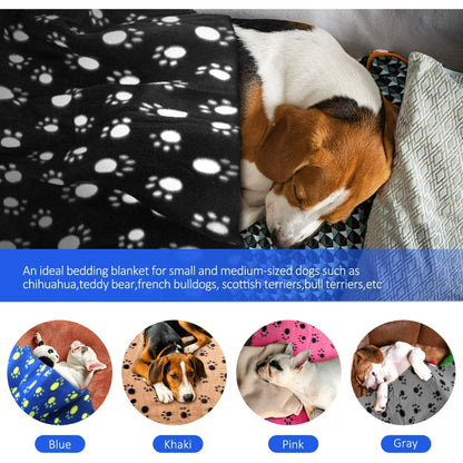 Livhil 5 Pack Large Fleece Dog Blanket, 38 x 27 inch
