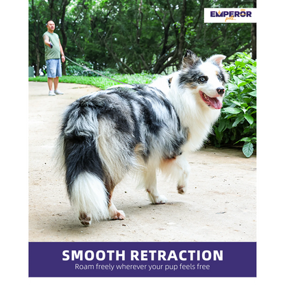 Emperor Pets 26 ft Retractable Dog Leash for Large Dogs (Blue)
