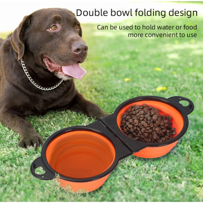 Collapsible 2-in-1 Portable Travel Dog Bowls with Carabiner