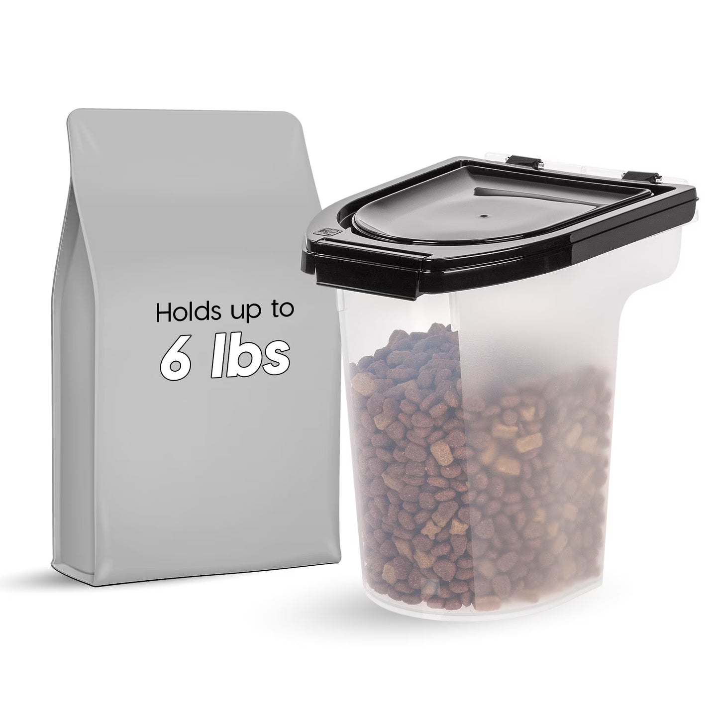 IRIS WeatherPro Airtight Pet Food Storage Container, 8 Qt