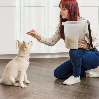 IRIS WeatherPro Airtight Pet Food Storage Container, 8 Qt