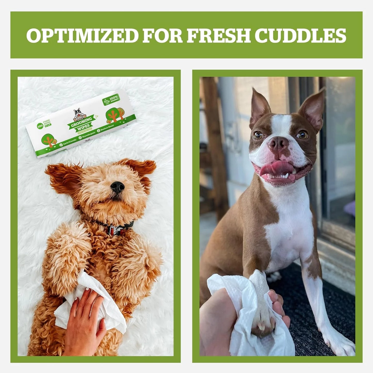 Pogi's Pet Supplies Grooming Wipes, Fragrance Free, 100 Count