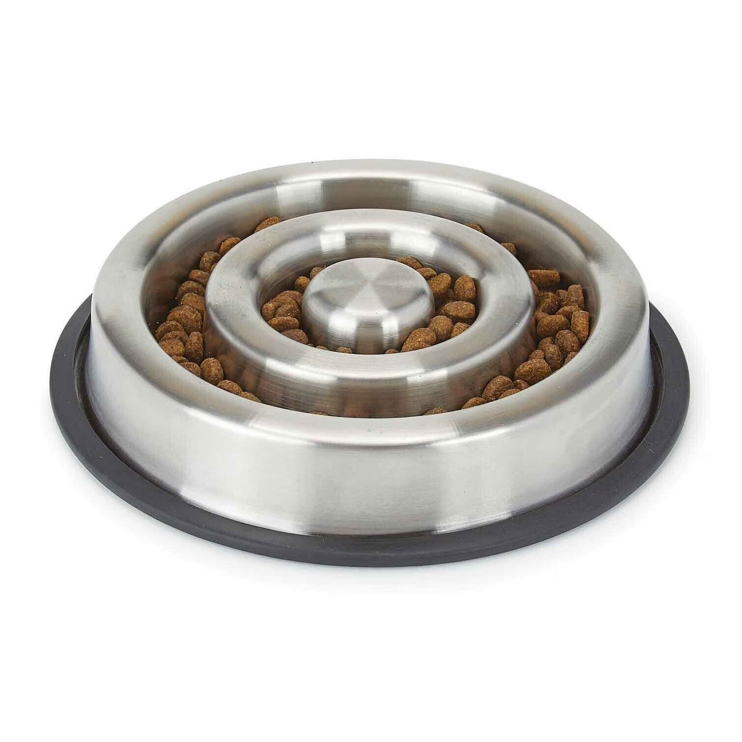 Stainless Steel Heavy Duty Slow Feeder Dog Bowl, Anti-Slip (Large)