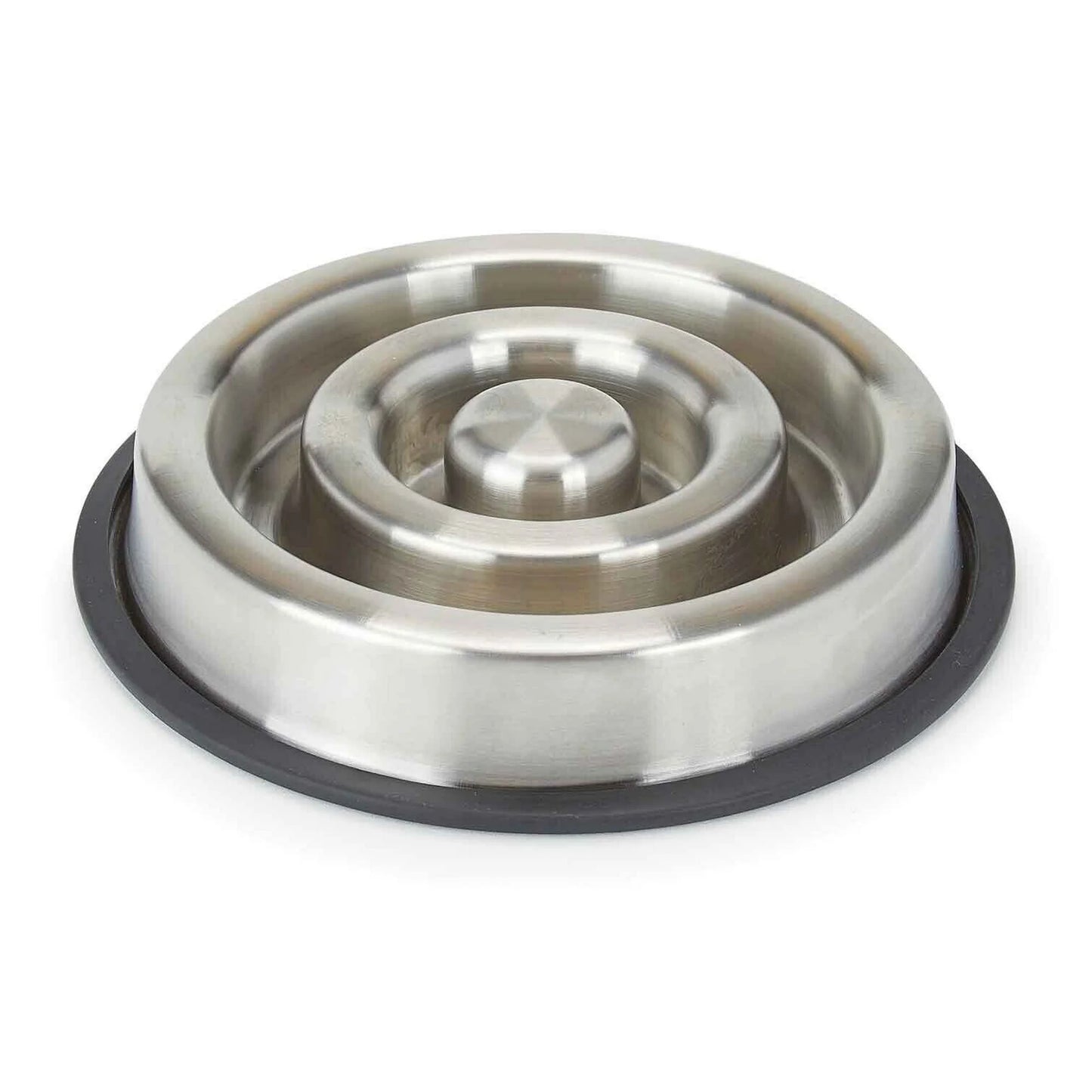 Stainless Steel Heavy Duty Slow Feeder Dog Bowl, Anti-Slip (Large)