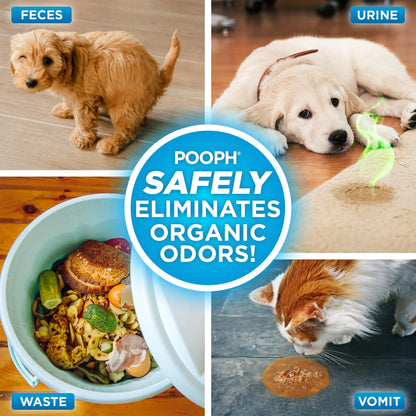 Pooph Pet Odor Eliminator Spray, Fragrance Free (3 Pack, 20 oz)