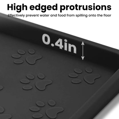 Silicone Waterproof Pet Food Mat (Black)