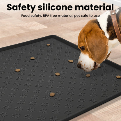 Silicone Waterproof Pet Food Mat (Black)