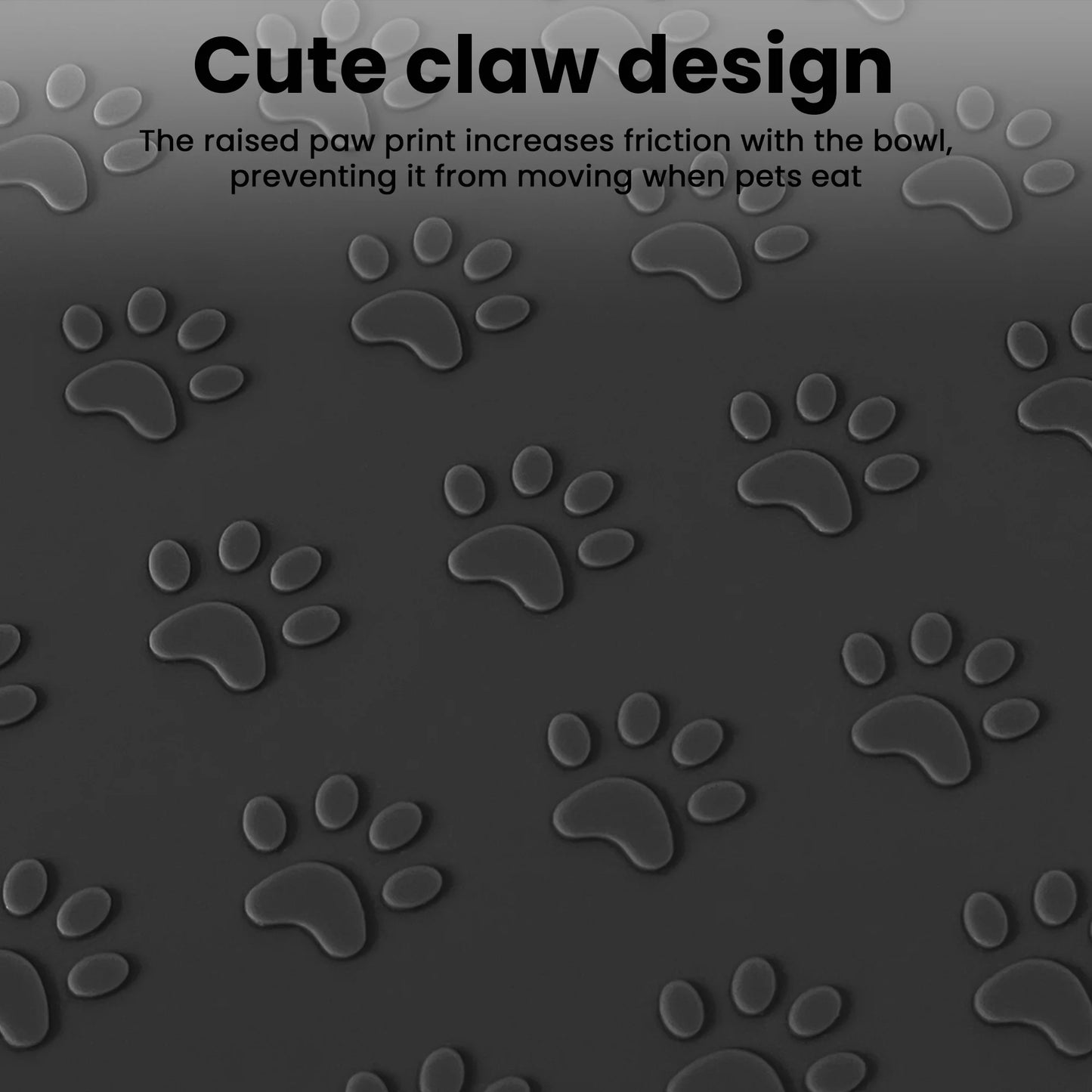 Silicone Waterproof Pet Food Mat (Black)