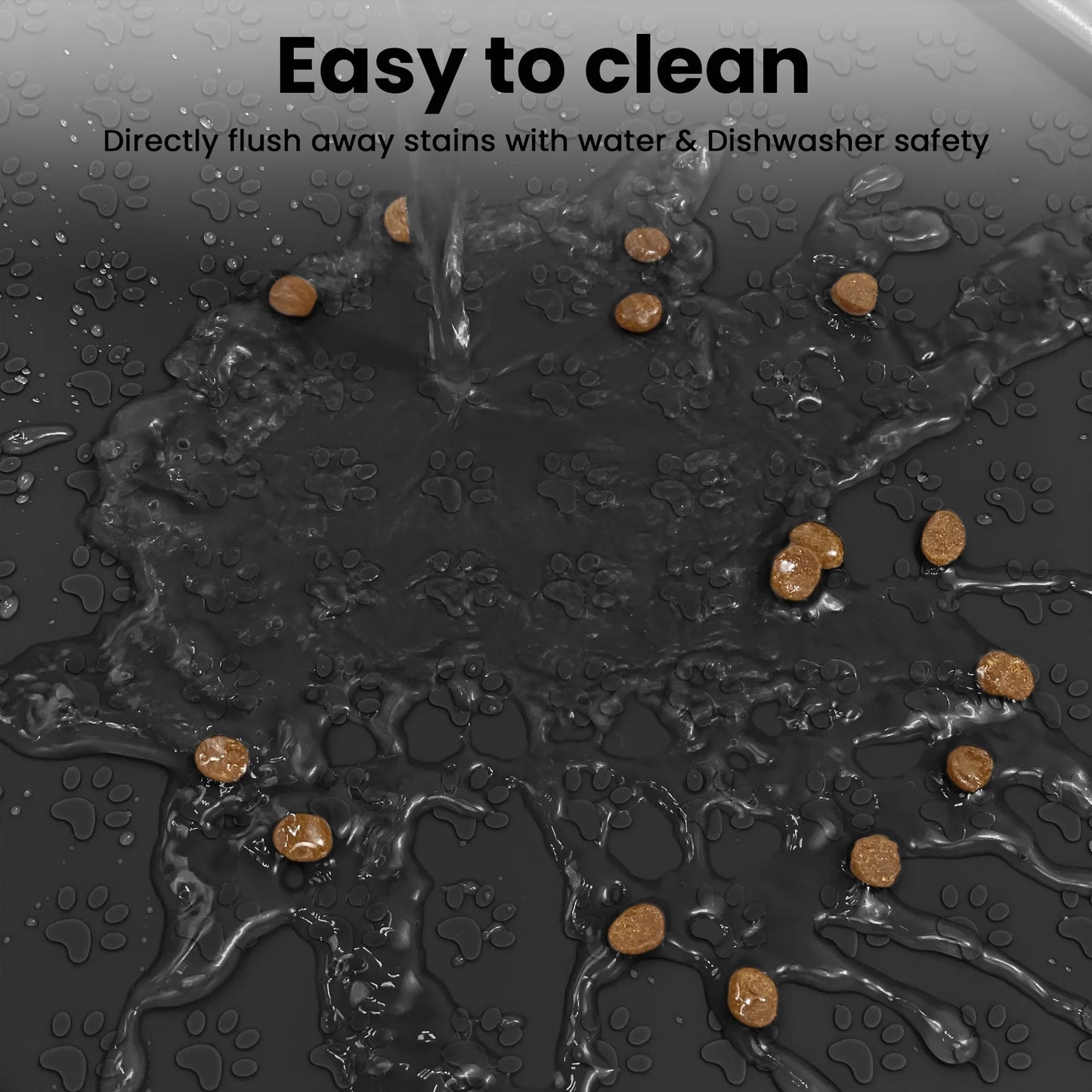 Silicone Waterproof Pet Food Mat (Black)