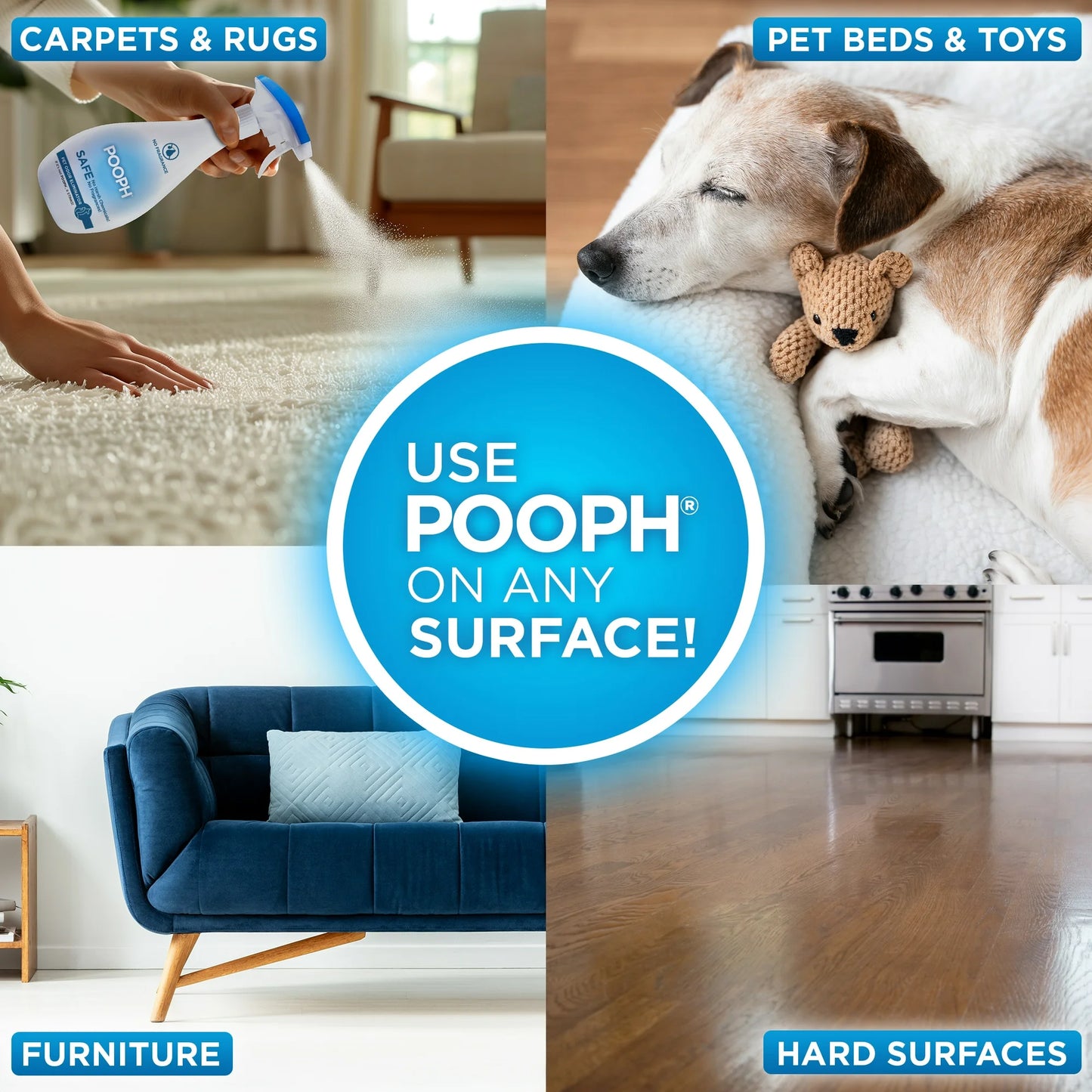 Pooph Pet Odor Eliminator Spray, Fragrance Free (3 Pack, 20 oz)